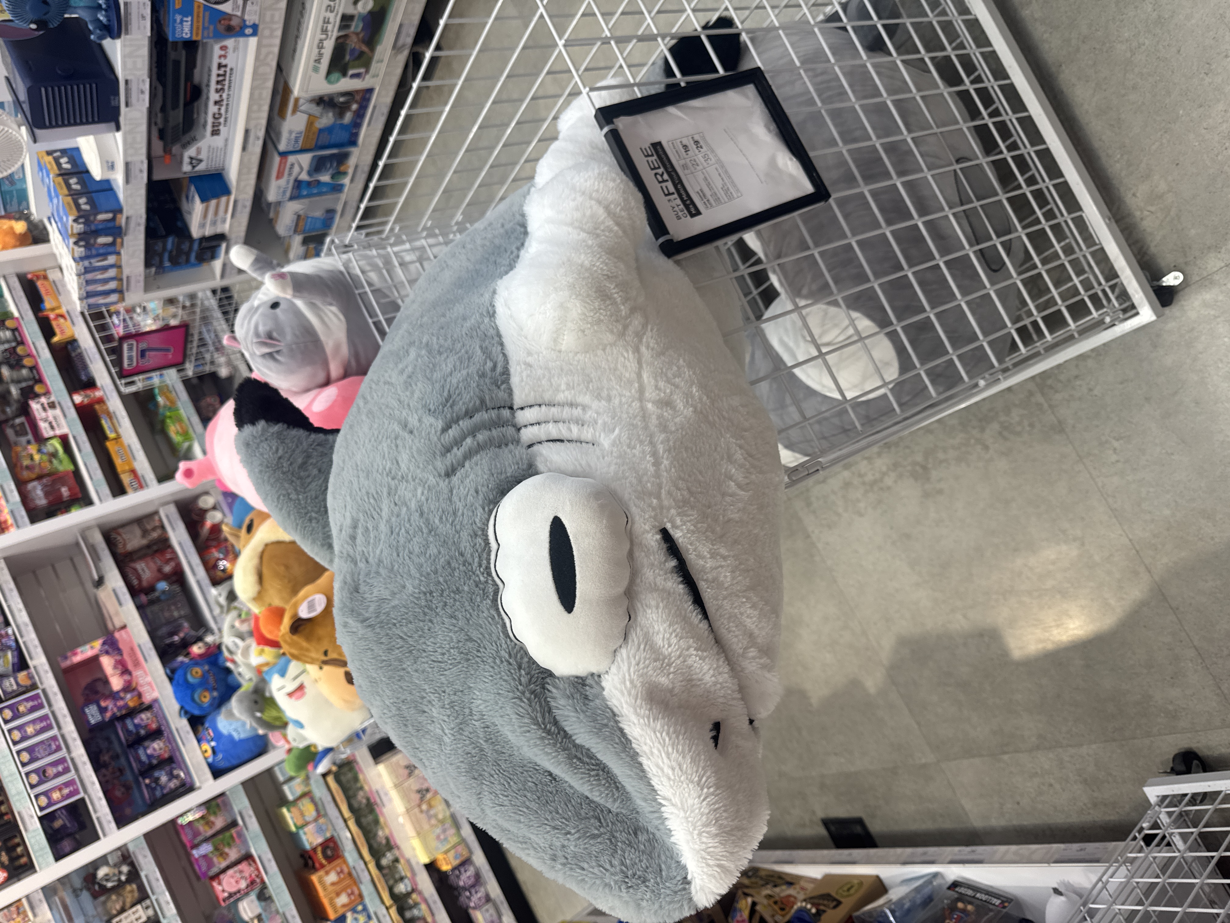 huge shark stuffie from showcase