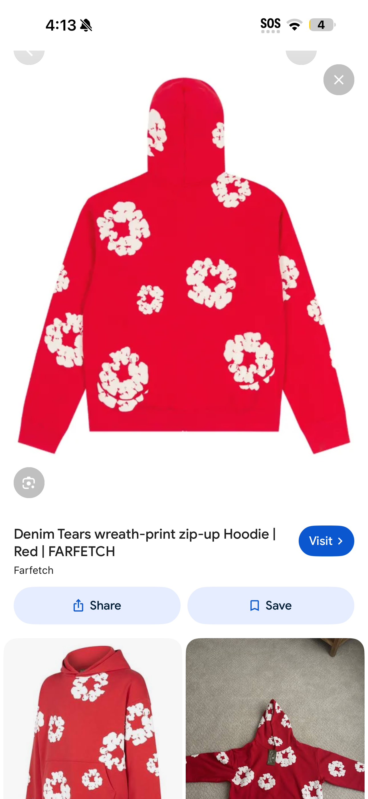fake denim tears sweater from facebook marketplace