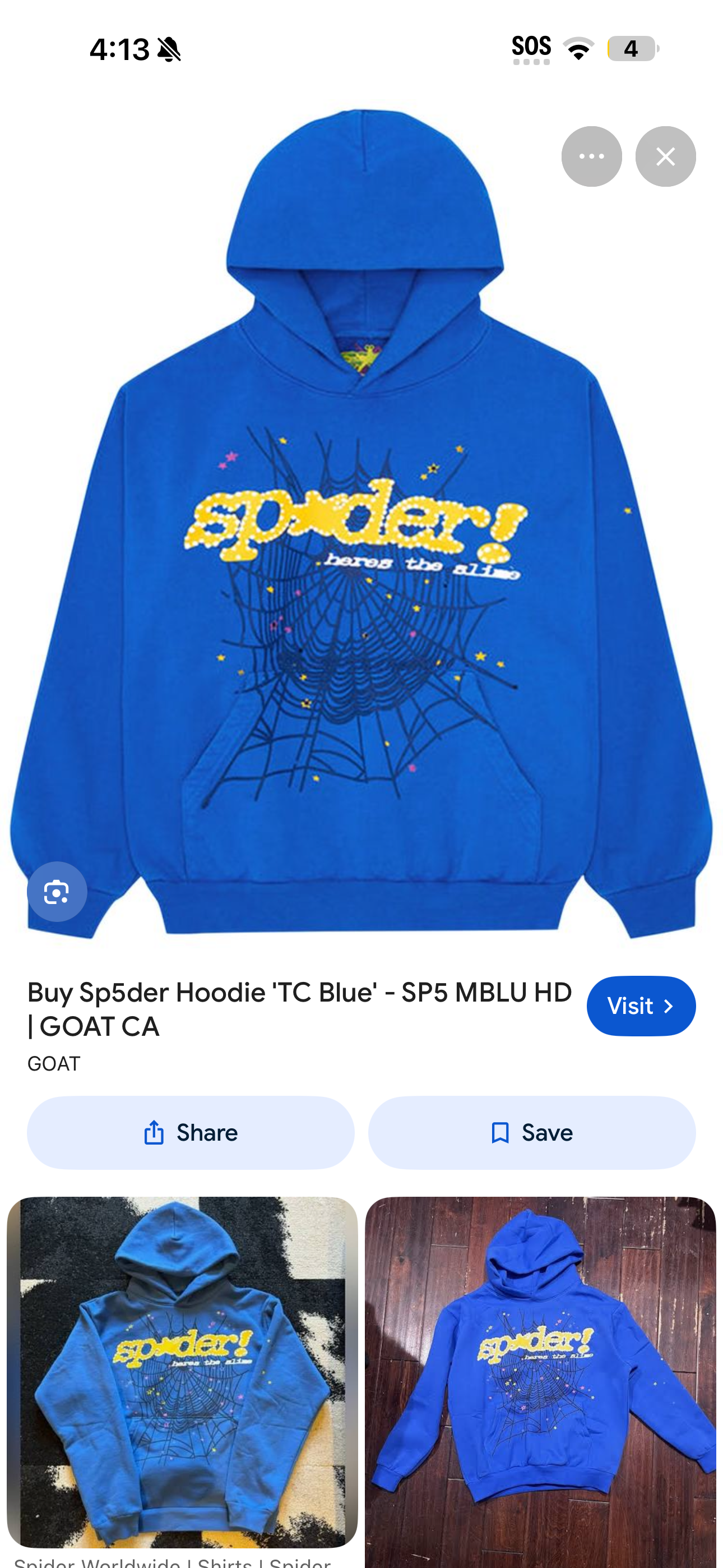 fake spider hoodie from facebook marketplace